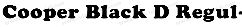 Cooper Black D Regul字体转换